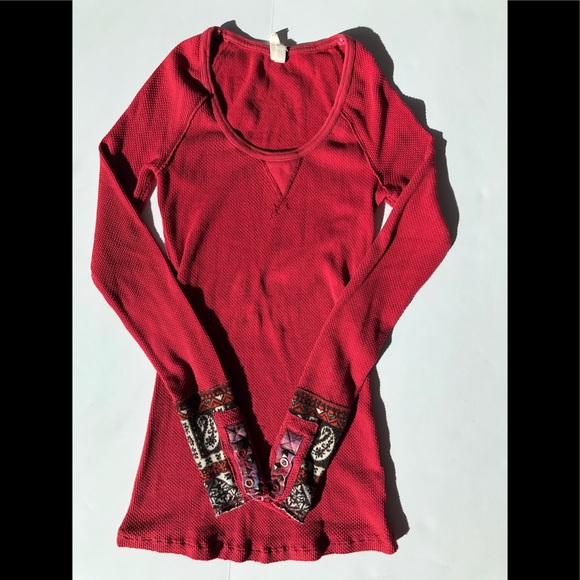 Free People Hyperactive Hippie Cuff Thermal Red  M - Picture 6 of 8